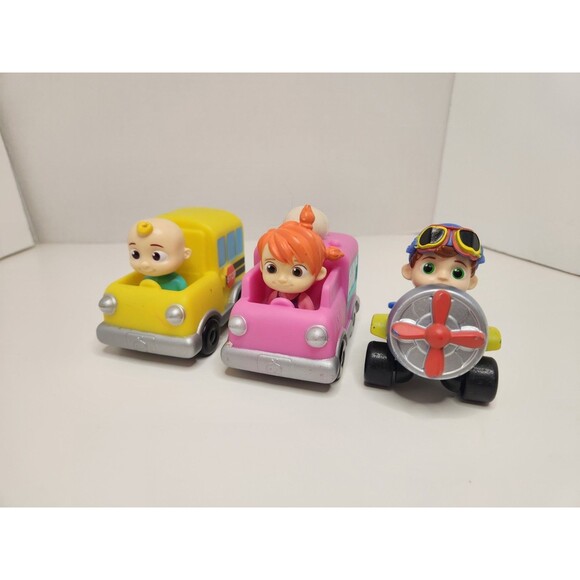 Cocomelon Toy Vehicles Airplane School Bus Ice Cream Truck Lot Of 3 - Picture 1 of 6
